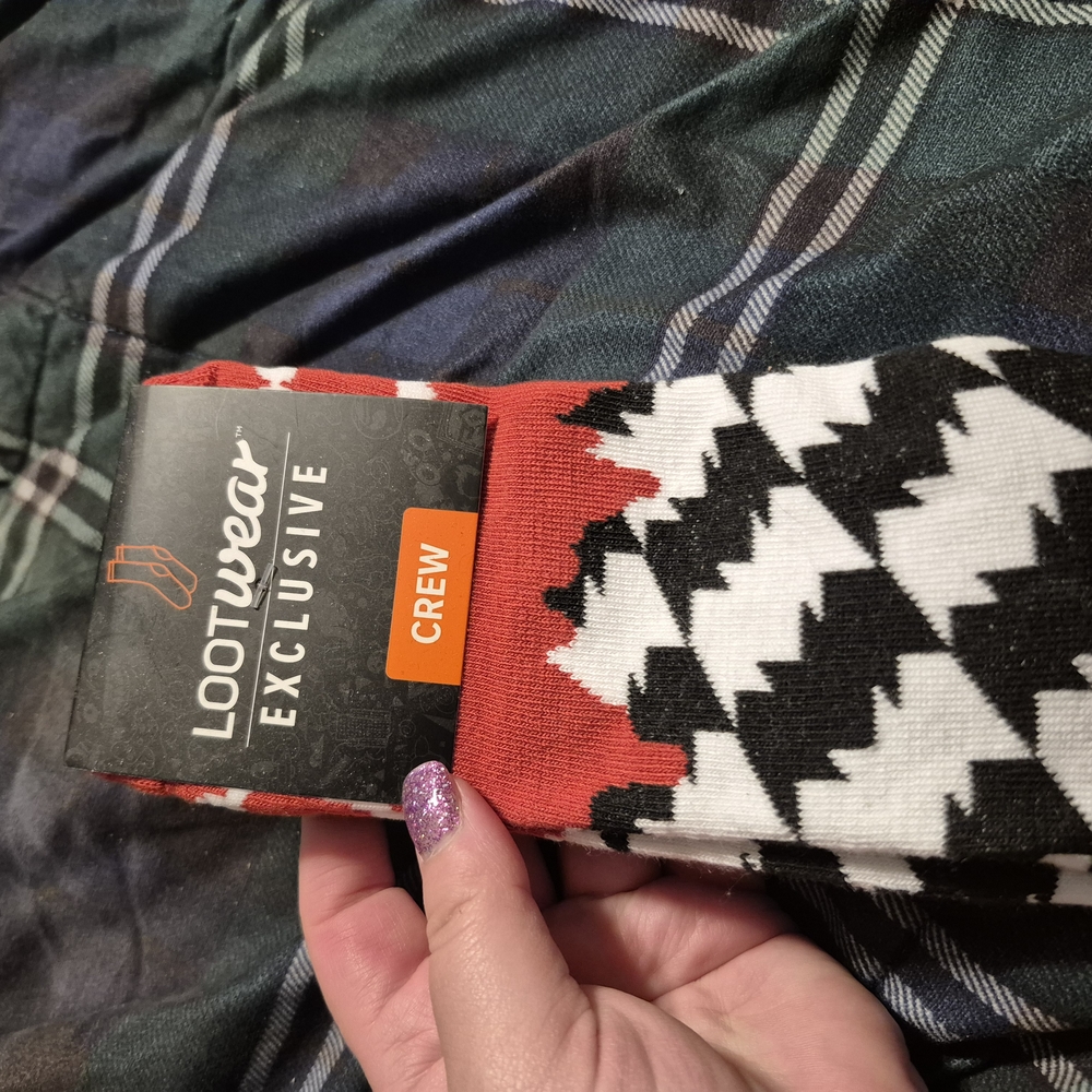 Exclusive Red and Black Crew Socks